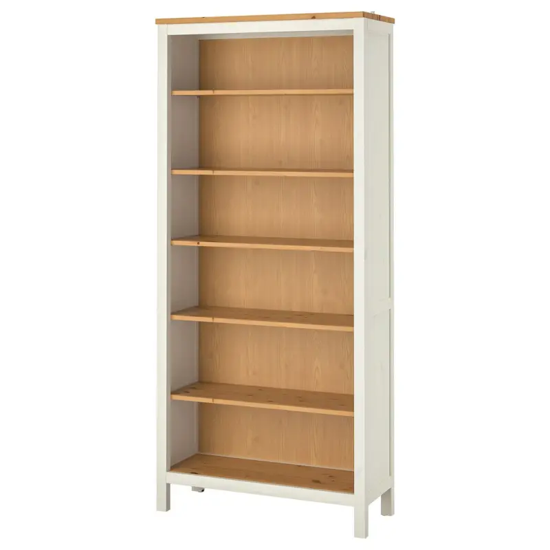 IKEA HEMNES B&uuml;cherregal - wei&szlig; gebeizt/hellbraun