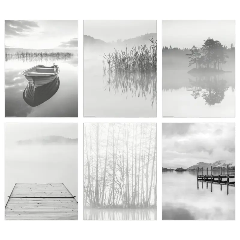 IKEA BILD Bild 6 St&uuml;ck - Ruderboot und Stege