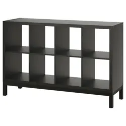 IKEA KALLAX Regal mit Untergestell - schwarzbraun/schwarz
