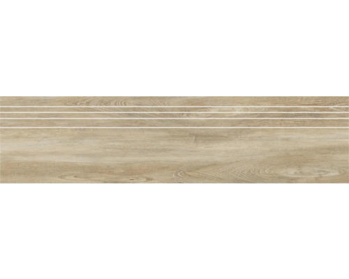 Feinsteinzeug Treppenstufe San Remo 29,5x120,0 cm beige matt rektifiziert