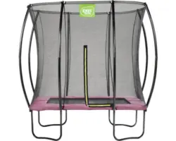 EXIT Silhouette Trampolin mit Sicherheitsnetz 254 x 153 cm rosa