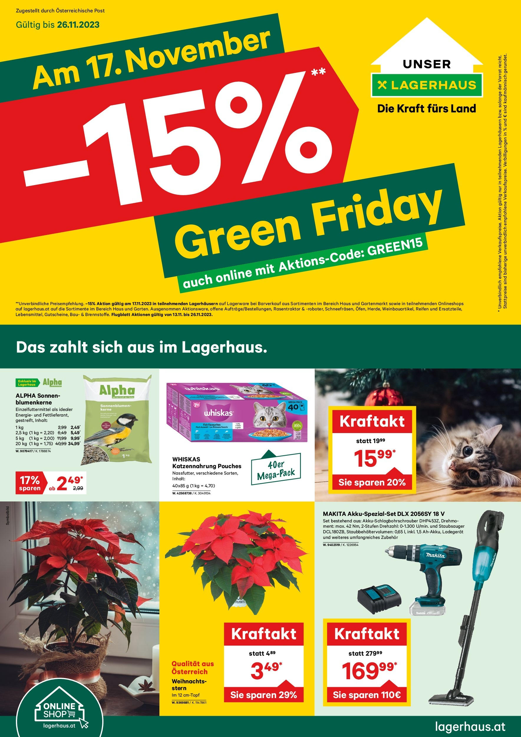 Lagerhaus Green Friday von 13.11.2023 - Aktuelle Angebote | Seite: 1 | Produkte: Staubsauger