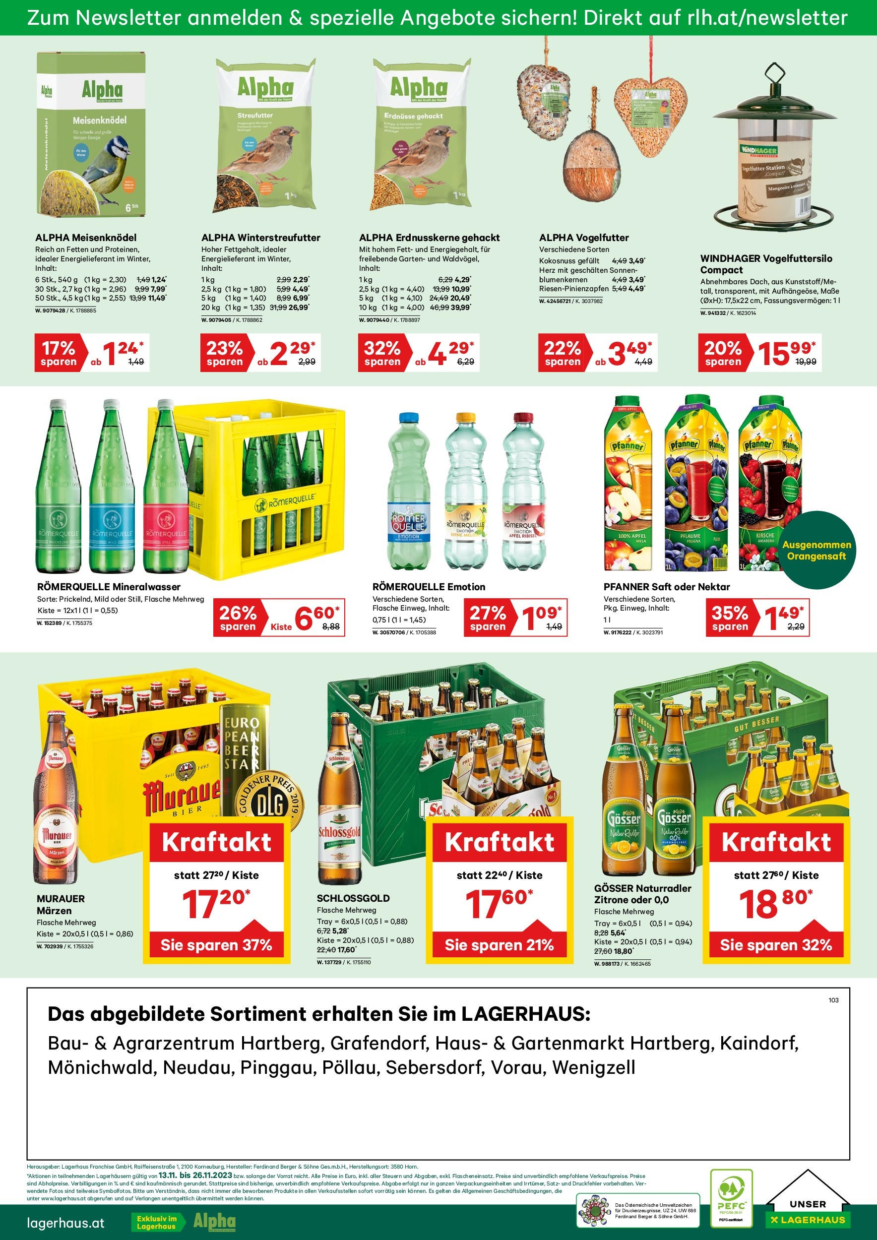 Lagerhaus Green Friday von 13.11.2023 - Aktuelle Angebote | Seite: 8 | Produkte: Saft, Bier, Äpfel, Zitrone