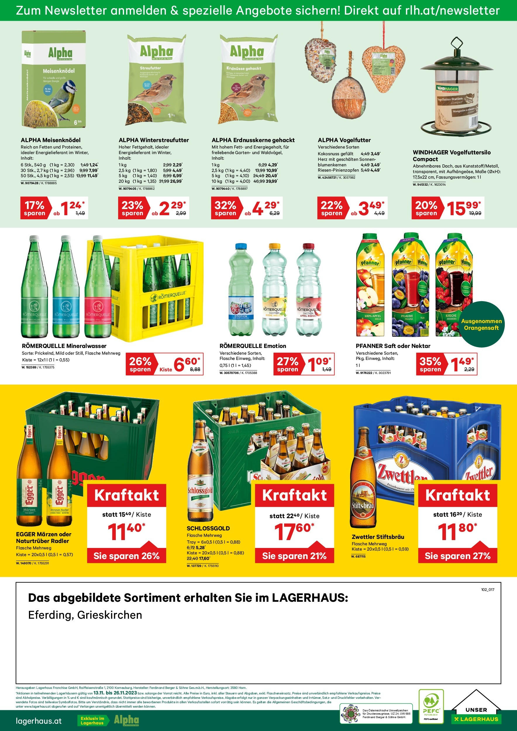Lagerhaus - Wochen Angebote von 13.11.2023 - Aktuelle Angebote | Seite: 8 | Produkte: Saft, Äpfel