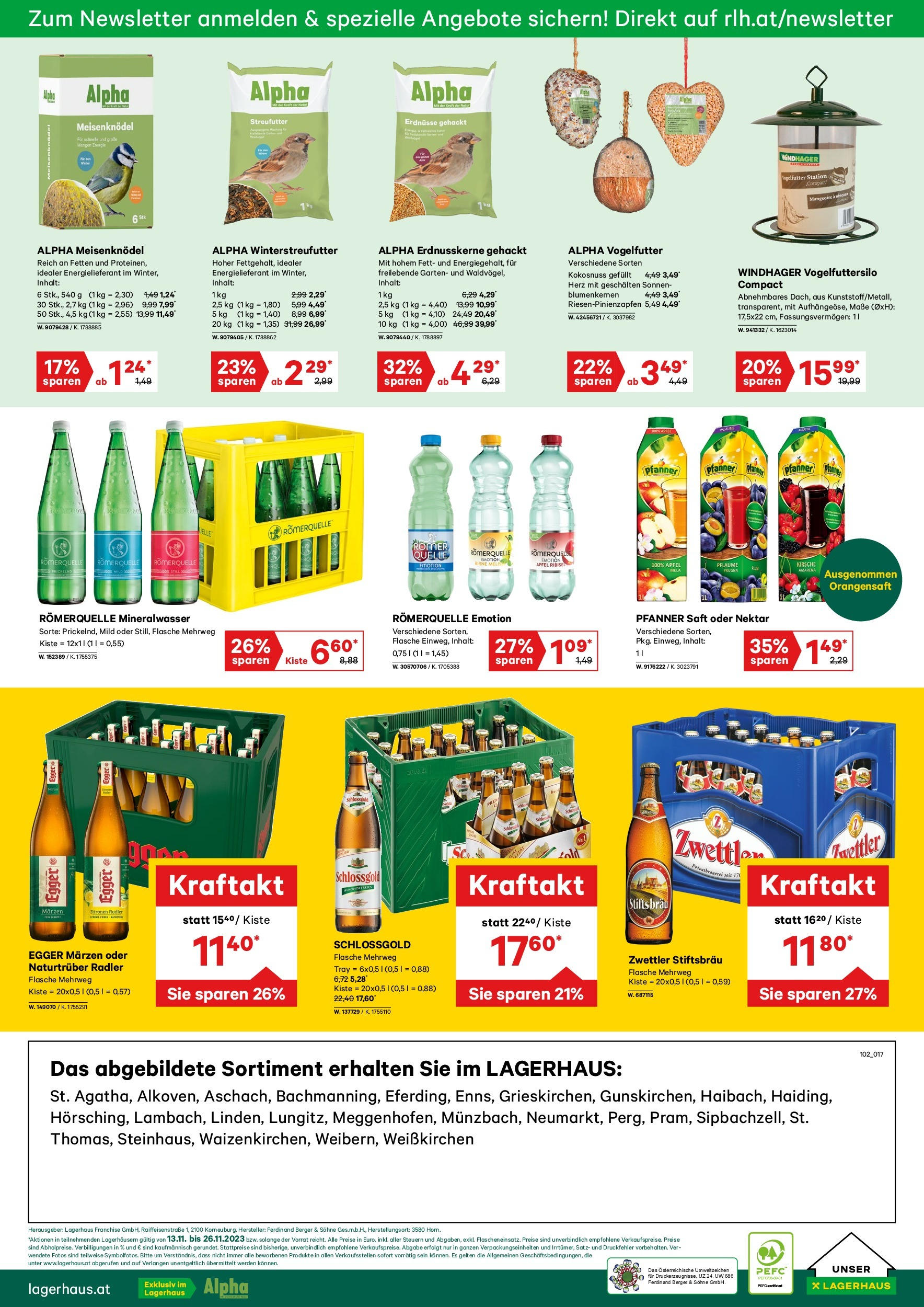 Lagerhaus - Wochen Angebote von 13.11.2023 - Aktuelle Angebote | Seite: 4 | Produkte: Saft, Äpfel