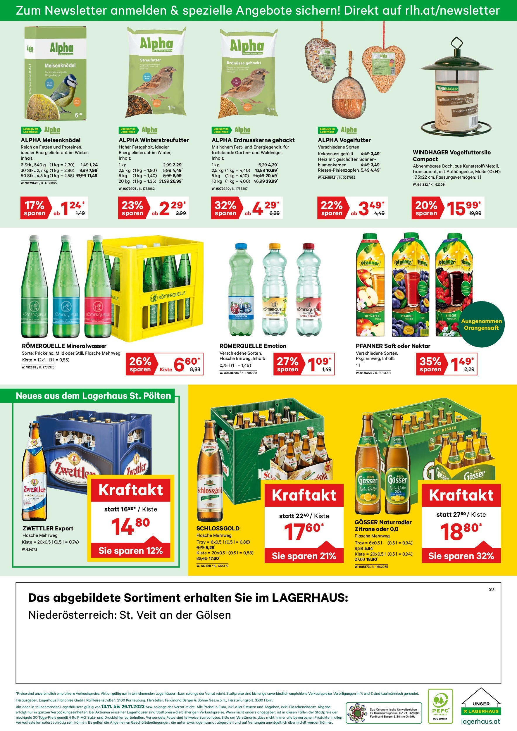 Lagerhaus - Wochen Angebote von 13.11.2023 - Aktuelle Angebote | Seite: 4 | Produkte: Saft, Äpfel, Zitrone