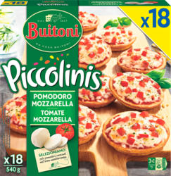 Mini-pizzas Tomate et mozzarella Piccolinis Buitoni, 18 pièces, 540 g