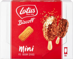 Lotus Biscoff Mini Ice Cream Sticks , 8 x 50 ml