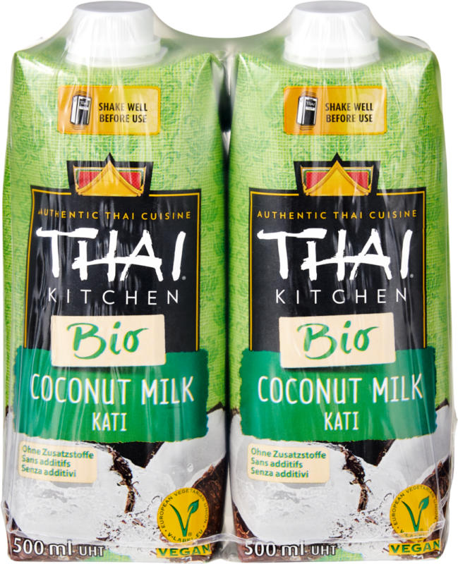 Lait de noix de coco bio Thai Kitchen, 2 x 500 ml