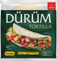 Tortilla Dürüm Dona, Ø 25 cm, 12 pièces, 780 g