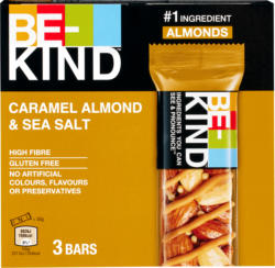 Barre Caramel Almond & Sea Salt BeKind, 3 x 30 g