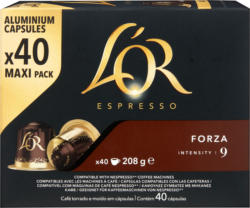Capsules de café Forza Espresso L’OR, 40 Stück