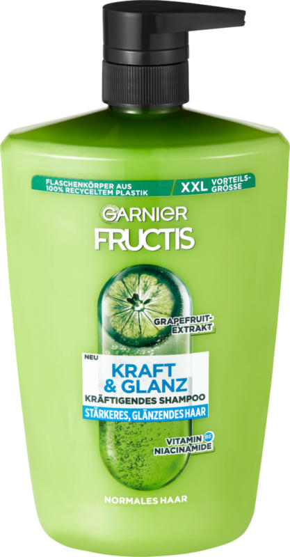 Shampoo Fructis Garnier, Vigore & brillantezza, 1 litro