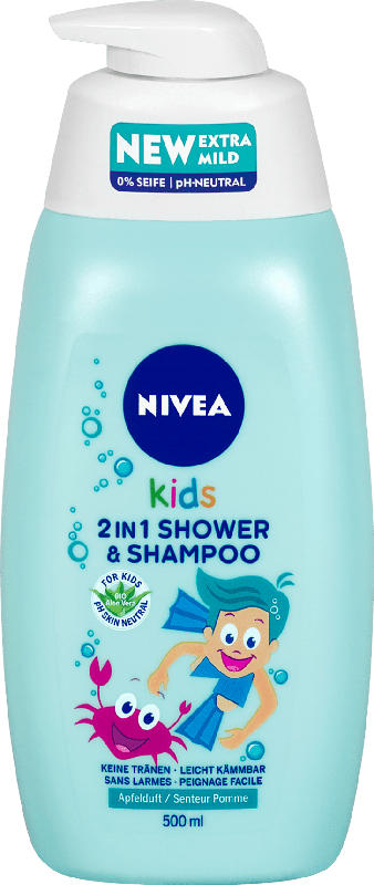 NIVEA kids 2in1 Duschgel & Shampoo Apfelduft
