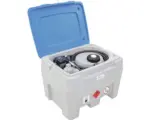 Hornbach Mobile Dieseltankanlage Polymove 250 mit E-Pumpe 12V polyethylen grau/blau 250 l