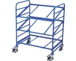 Hornbach Eurokastenwagen mit 3 offenen und neigbaren Ebenen mm Stahl blau Tragkraft 200 kg