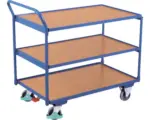 Hornbach Tischwagen Classic-Line mit 3 Böden 835x490 mm Stahl blau Tragkraft 250 kg