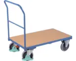 Hornbach Transportwagen mit Schiebebügel Classic-Line 1230x800 mm Stahl blau Tragkraft 500 kg