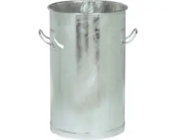 Sammelbehälter für Abfälle aus Stahlblech 80 l feuerverzinkt