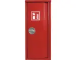 Hornbach Feuerlöscherschrank mit Griffmulde und Hinweisschild für 6 kg bis 12 kg Feuerlöscher Stahl rot 300x710x220 mm