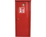 Hornbach Feuerlöscherschrank mit Zylinderschloss und Hinweisschild für 6 kg bis 12 kg Feuerlöscher Stahl rot 300x710x220 mm