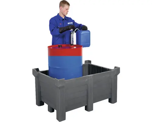 Stapelbehälter PolyPro 90 l Kunststoff grau