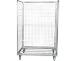 Hornbach Stahlrollbehälter mit 3 Drahtgitterwänden und Radfeststeller 1820x1200x800 mm Tragkraft 600 kg