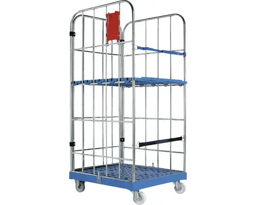 Logistik-Box CL 3 mit 2 Seitenwänden 1 Rückwand und Radfeststeller 500 kg