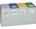 Hornbach Wertstoffmodulsystem 4-er Element ohne Deckel 60 l