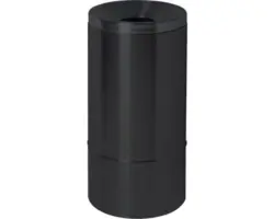 Papierkorb selbstlöschend Stahl schwarz 50 l