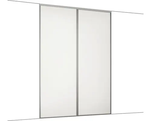 Schiebetür Bausatz Spacepro weiß, 2400x1200 mm inkl. Laufwerk + Laufschienen-Set