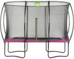 Hornbach Trampolin EXIT Silhouette eckig 214x305 cm Netz rosa
