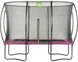 Trampolin EXIT Silhouette eckig 214x305 cm Netz rosa
