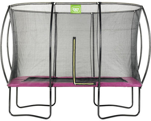 Trampolin EXIT Silhouette eckig 214x305 cm Netz rosa