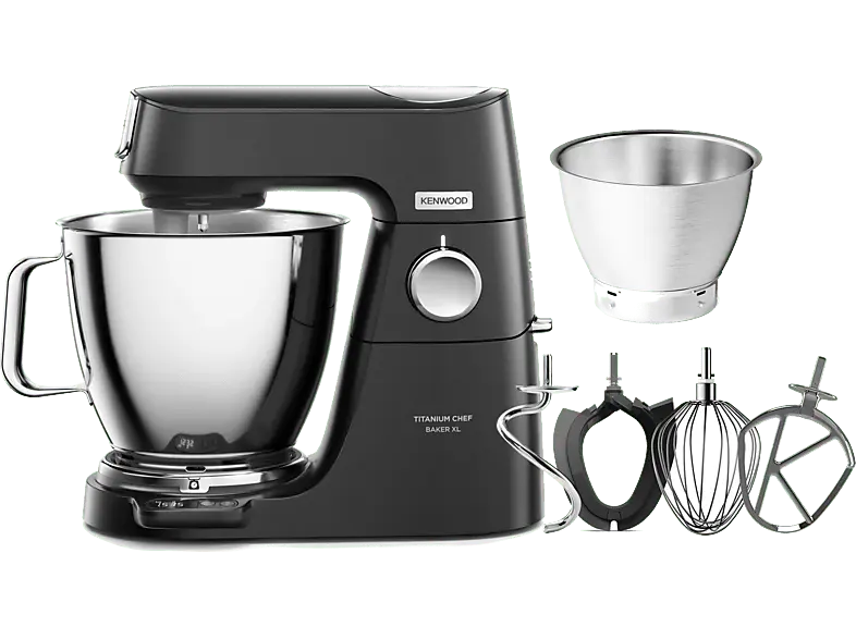 Kenwood KVL 85.004BK Titanium Chef Baker XL Solo Küchenmaschine Schwarz (Rührschüsselkapazität: 7 l, 1200 Watt)