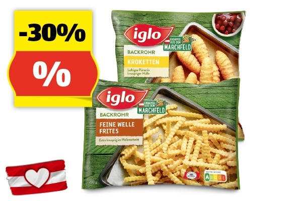 IGLO Wellen Frites/Kroketten, 700 g/600 g