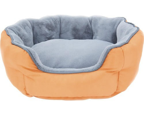 SANTORINI Hundebett M 60 x 50 cm orange/grau