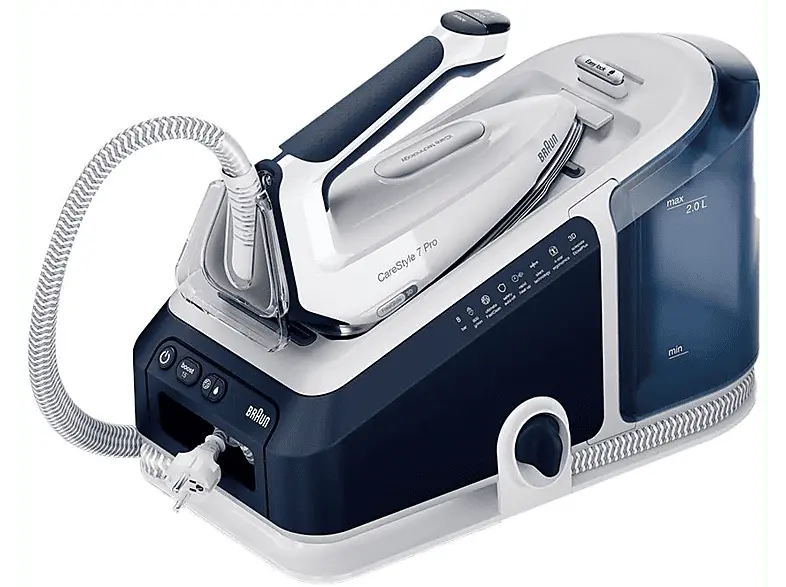 Braun IS 7282BL Care Style 7 Pro Dampfbügelstation (8 bar, 2700 Watt, 2 l Wassertank, Weiß)