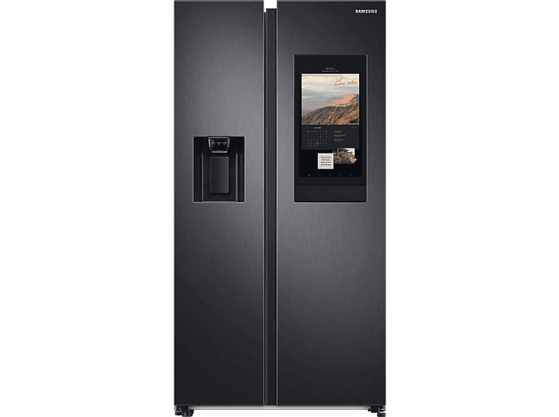 Samsung RS6HA8891B1/EF Family Hub™ Side by Side, Kühl- und Gefrierkombination (614 l, E, 1780 mm hoch, No Frost (verminderte Eisbildung), Premium Black Steel)