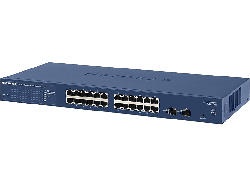 Netgear Swich ProSAFE GS700, 24x RJ-45, 2x SFP, V4, blau (GS724T-400); Switch
