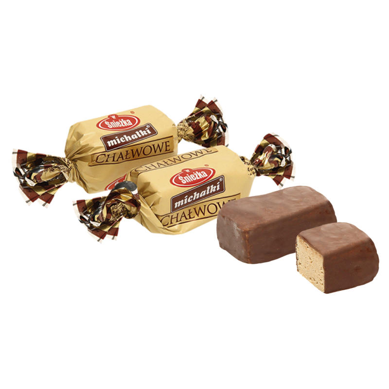 Konfekt mit Erdnüssen, Waffel-Krümeln und Sesam, umhüllt von Schokolade. Schokolade enthält neben Kakaobutter auch andere pflanzliche Fette /lose