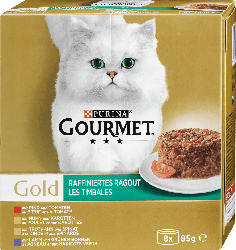 Purina Gourmet Gold Katzenfutter Raffiniertes Ragout, 8 x 85 g