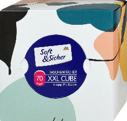 Soft&Sicher Taschentücher-Box XXL Cube sortiert 4-lagig
