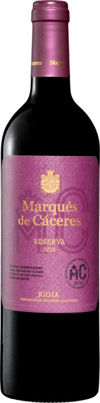 Marqués de Cáceres Reserva DOCa Rioja, Espagne, Rioja, 2018, 75 cl