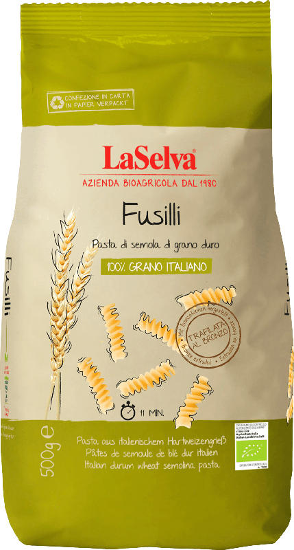 LaSelva Nudeln, Fusilli aus itali. Hartweizengrieß