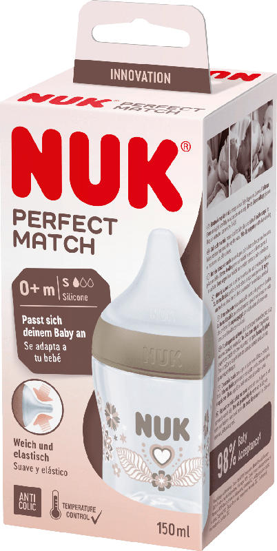 Nuk Babyflasche Perfect Match, braun, 0-6 Monate, 150ml