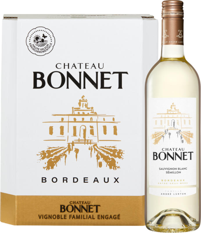 Château Bonnet Blanc Entre-deux-Mers AOC, Frankreich, Bordeaux, 2022, 6 x 75 cl