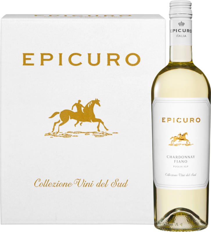 Epicuro Bianco Chardonnay/Fiano Puglia IGP, Italie, les Pouilles, 2022, 6 x 75 cl