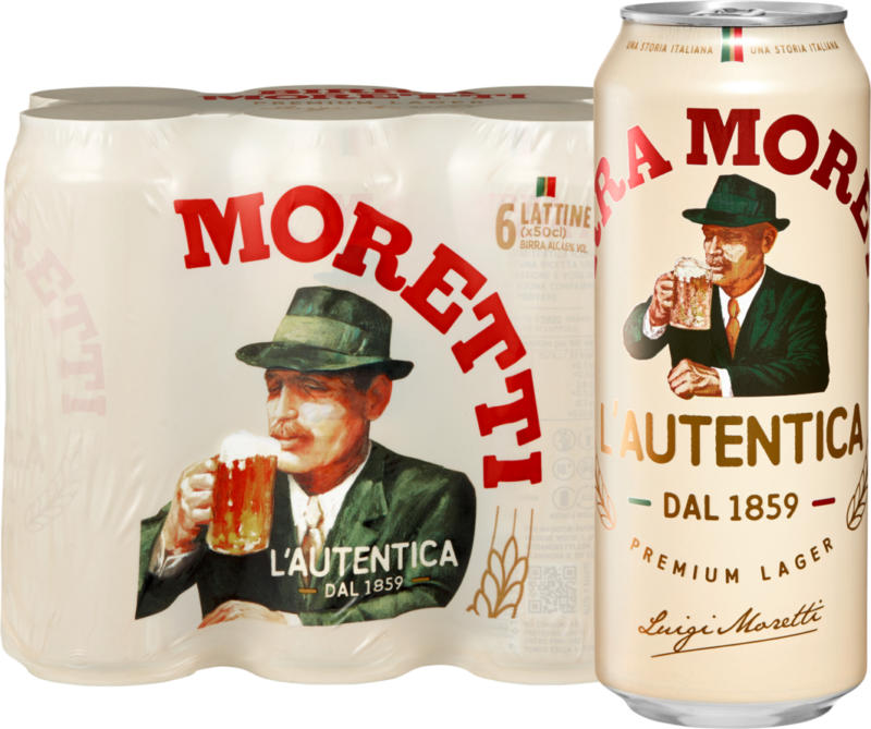 Birra Moretti, 6 x 50 cl