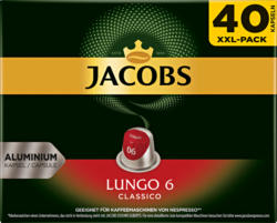 Capsules de café Lungo 6 Classico Jacobs, compatibles avec les machines Nespresso®, 40 capsules